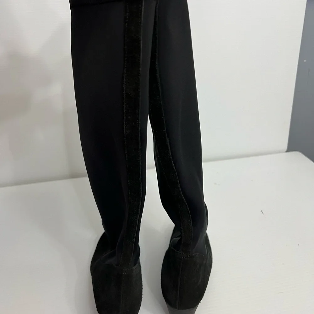 Eric Michael, Black Suede, long Boot, women Size Euro 37,